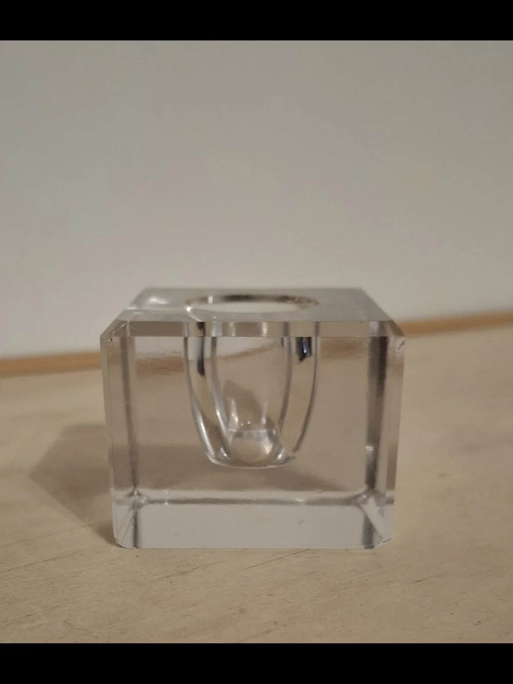 Vintage/Antique beveled glass ink well